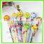 Cartoon wooden Pencil sets Children animal Pencil with eraser topper