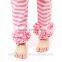 wholesale China high quality baby boutique clothing baby girls pink suit fashion design kids stripe pants ruffle sets