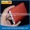Aluminium Smartphone external charger red power bank with Led torch 4000mah