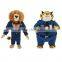 Funny Soft Plush Stuffed Animal Lion Toy Doll With Clothes