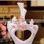2016 Hot sale hollow out centerpiece porcelain flower vase white ceramic vase for home decoration