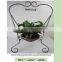 decorator iron wheeled flower plant stand