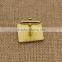 Unique style plated gold / black nickel with logo soft enamel cufflink back