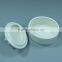 Round style white glazed ceramic beautiful jewelry box