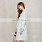 Women's Wide Lapel Wrap Coat Light Blue Autumn Jacket Thin Trench Coat With Belt Spring Fashion