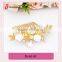 Hot sell delicate multicolor butterfly flower lady crystal hair claws,cute hair claws,metal long hair claw