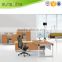 Hot Sale Modern New Design Steel Frame Secretary Desk Office Executive Table With Side Table