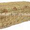 Water hyacinth storage basket with lid and wood handle