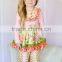 Flower decorative dress baby outfit boutique girl western celebrate birthday clothing party dress