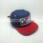 3D embroidery logo 5 panel flat hat and cap snapback