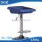 Black office high lift fabric chair with metal