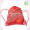 Custom printing pouch nylon shopping bags red color portable folding shopping bag