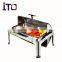 YK723 9L Stainless Steel Oblong Round Roll Chafing Dish