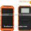 New Arrival Double Output 8000mah Solar Battery Charger led power bank for Mobile Phone with led camping light