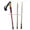 popular xia guang three sections cork handle aluminum telescopic trekking pole nordic walking stick