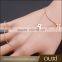 OUXI korean style 18k gold plated chain fashion charm bracelet 30363