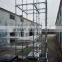 Walk through scaffolding frames