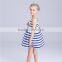 2016 New Fashion Striped Halter Pretty Princess Dresses for Baby Girls