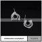 Fashion diamond shape earring without stone for grils hot selling simple earring