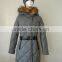 Faux Fur Trim Hood Puffy Diamond Quilted Down Parka Jacket