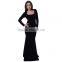 2015 Newest arrival long sleeve velvet dress fashion lady 3xl plus size dress