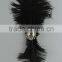 New black ostrich feather headdress hair accessories