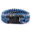 Fashion Self Resue Survival wholesale paracord wristband with fire starter buckle compass