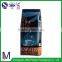 glossy foil black coffee bags with valve and tin tie,coffee bag with design