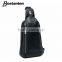 genuine leather durable men running belt chest pack sports backpack
