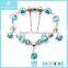 Heart Shape Alloy Ceramic Bead Expandable Wire Bangle Wholesale