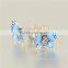 Blue Enamel Butterfly Fashion Silver 925 Earrings Stud Earring
