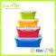 Silicone Collapsible/Foldable Lunch Box Set (350/450/800/1200ML) Food Storage Containers