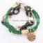 2016 most popular leather charms bracelet