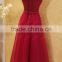 Charming Red Vestido De Festa Longo Graceful Evening Dress Off The Shoulder Beaded Sequin Tulle Bow Sash Sexy Party Gown ML210