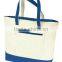 cotton canvs tote beach bag with zipper