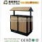 2016 cheap price and good quality Plastic Wood Outdoor Garden Trash Bin Outdoor Plastic Trash Bin