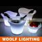 led glowing plastic champagne ice bucket with stand