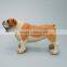 Realistic 3D bull dog resin statue