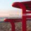 Antique Garden Backyard Furniture, Metal Top Dining Table