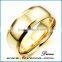 Custom made ladies stainless steel rings gold plated