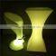 Modern commercial fashion high stability Polyethylene(PE) RGB stool with rechargeable battery