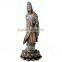 Indoor fengshui antique art metal crafts Guanyin bronze buddha statue for sale