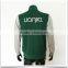 Full Zip Custom Logo Green Match Gray Color Sweater