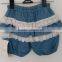 Fashion Baby Girls Skyblue Thin Denim Embroidered Hot Shorts for Summer