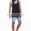 Mens plain black slim fitted tight slimming vest