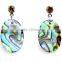 teardrop paua shell earrings handmade cut out mosaic earrings pure natural abalone shell earrings