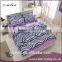 Cheap plain cotton home textile 4pcs bed cover sheet pillow case custom print bedding set