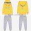 Fashion wholesale sports zip-up child boy clothes set