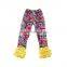 wholesale giggle moon new pants design for girl fall and winter children girls cotton triple ruffle Cartoon printing pants