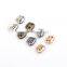 4 colors small oval metal alloy stoppers toggle cord locks Drawstring lock two holes for 3mm bungee cord STP-018